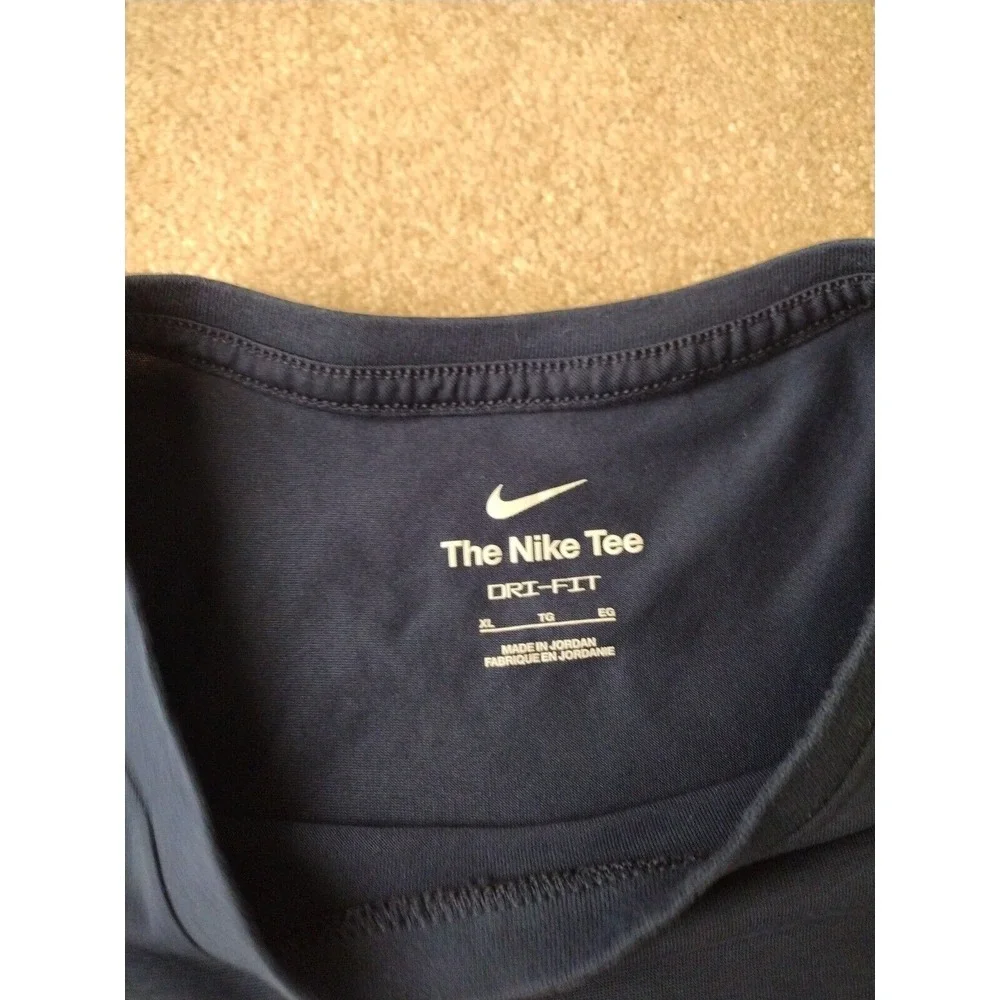 The Nike Tee Man's XL Navy Ready Rams Club Graphic Dri Fit Long Sleeve Crew Neck